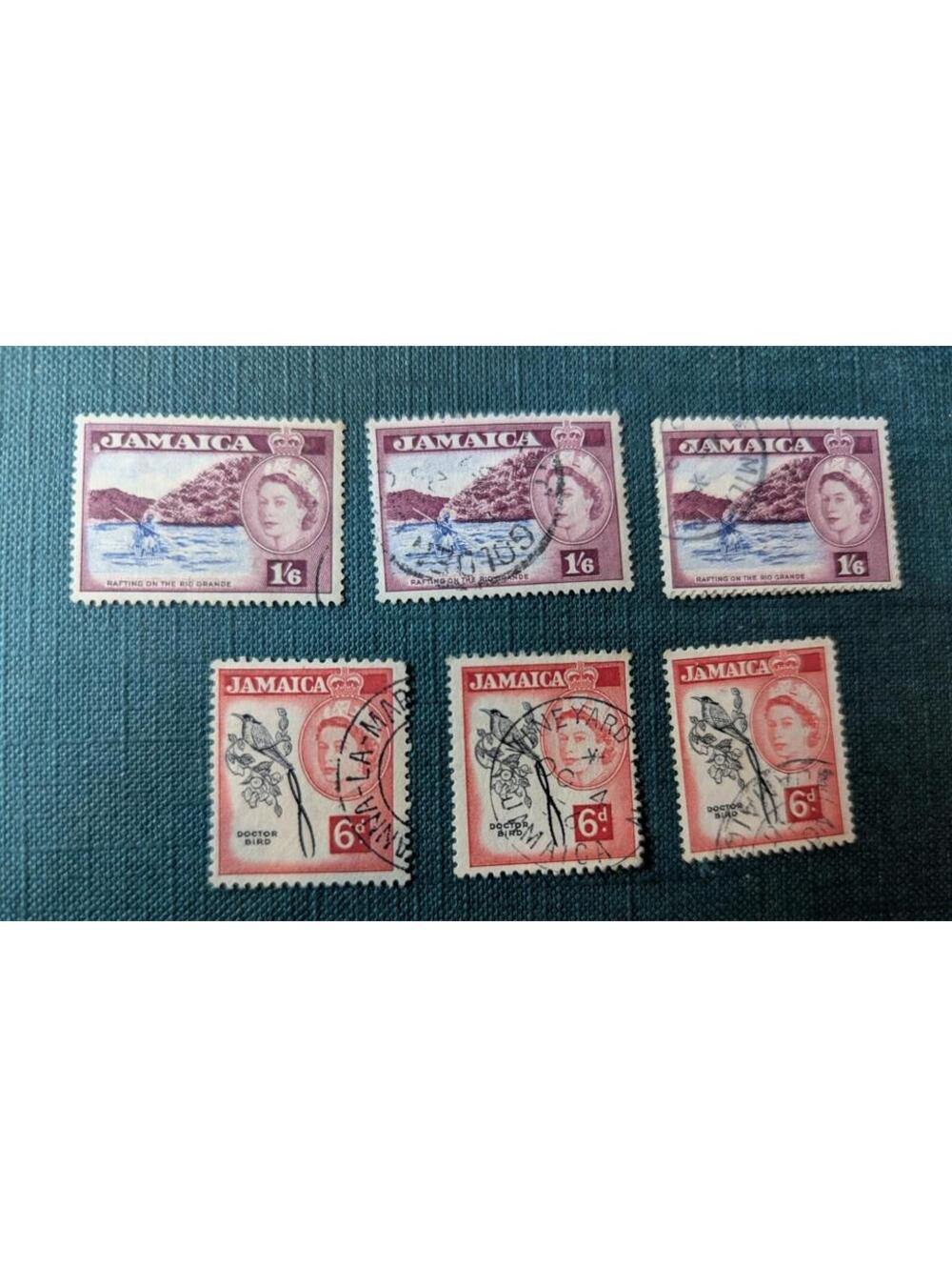 Jamaica Scott # 166 & 169- Used Queen Elizabeth 1950